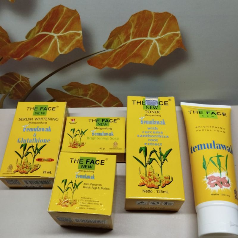 Paket komplit 6in1 Temulawak The Face perawatan wajah Original bpom.