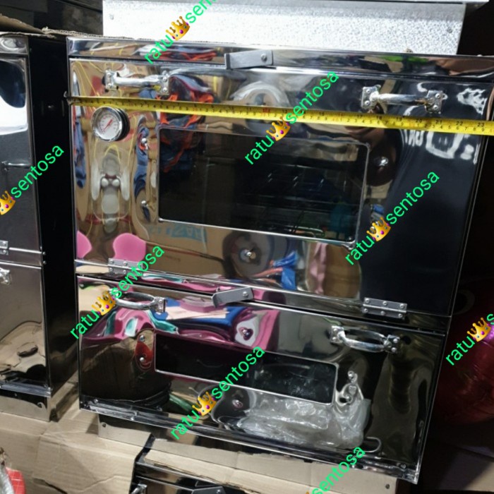 Ready...Ready...Ready...] oven gas stainless steel 60 cm 2 pintu + termometer harga promo