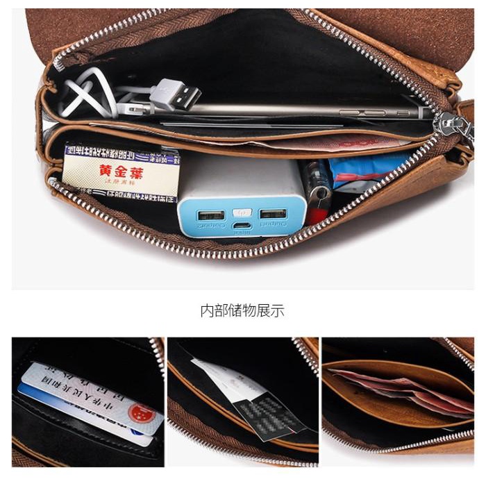 Clutch Kulit Pria Tas Tangan Pria Handbag Dompet Kulit Jeep Impor Mura