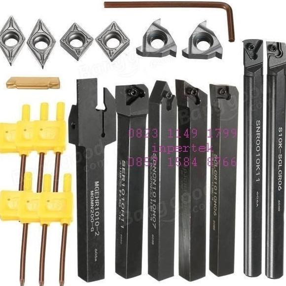 Insert Set 7 Mata Bubut Set untuk Pahat Bubut Set Untuk Gagang 16mm
