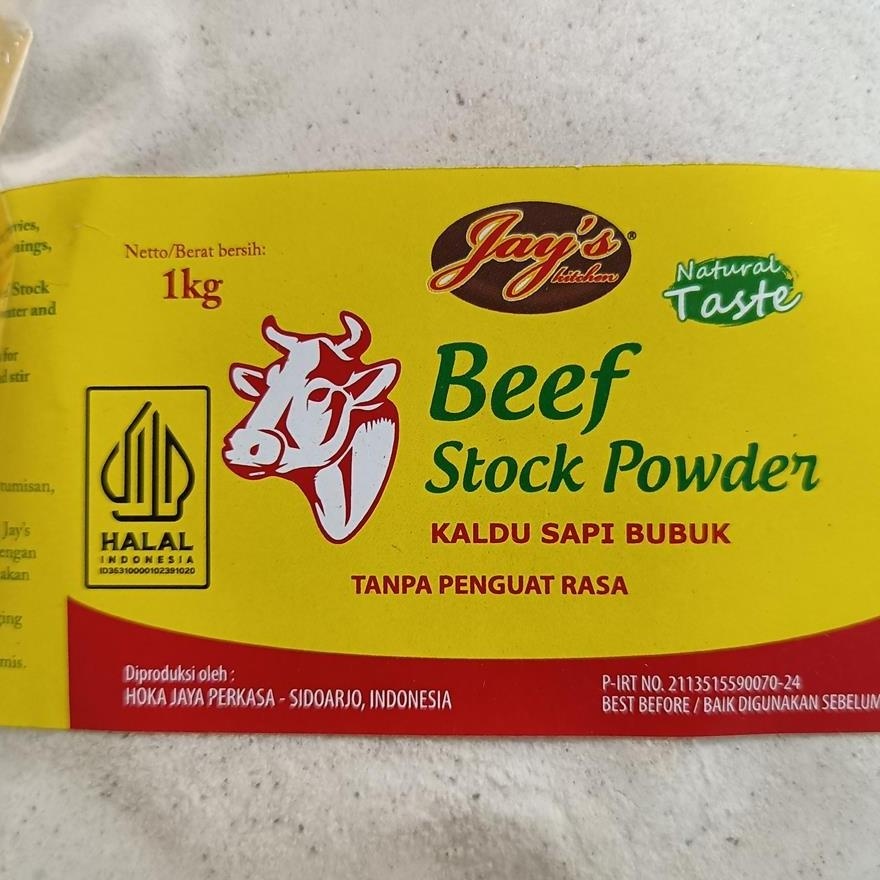 

Jays Beef Sto 1 Kg - Kaldu Sapi Bubuk Non Msg Halal Instant Enak