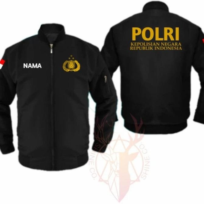 READY STOCK JAKET BOMBER POLRI FULL BORDIR JAKET POLRI JAKET BOMBER POLISI JAKET 