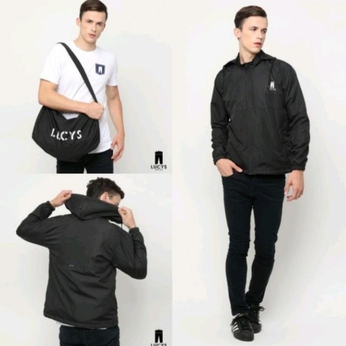 NEW PRODUK JAKET BISA MENJADI TAS MULTIFUNGSI LUCYS KOKE UNIK PRIA PRAKTIS SIMPLE 