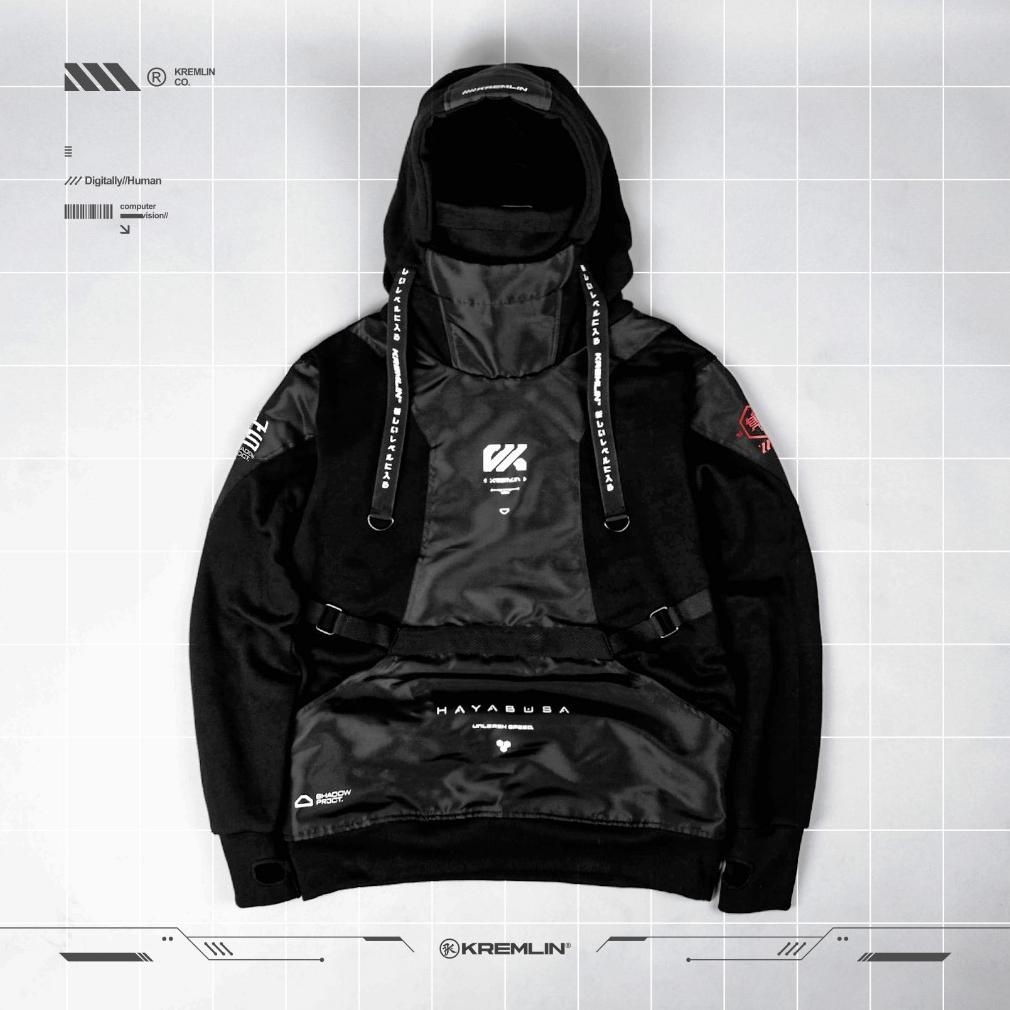 Jaket Motor Pria Keren Waterproff Cyber Techwear Pull Hayabusa