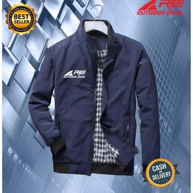READY STOCK JAKET BOMBER KASUAL PREMIUM PARASUT SEMI ANTI AIR PRIA WANITA REI 
