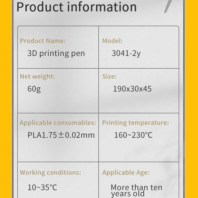 

Mknk Pul 3D Anak Stereoscopic Printing Magic Drawing 3 Filament 3041-2Y