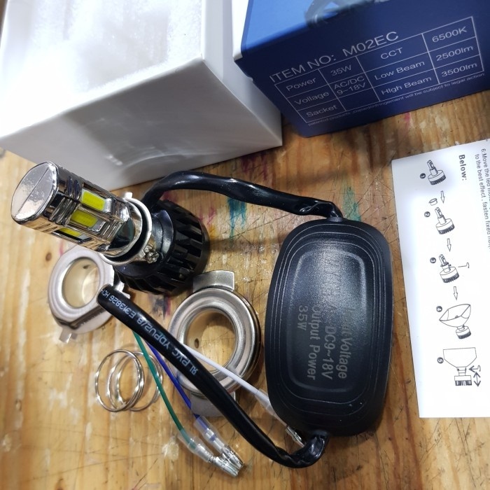lampu led MYTH 6 sisi h6 motor bebek h4 vixion byson pendingin kipas