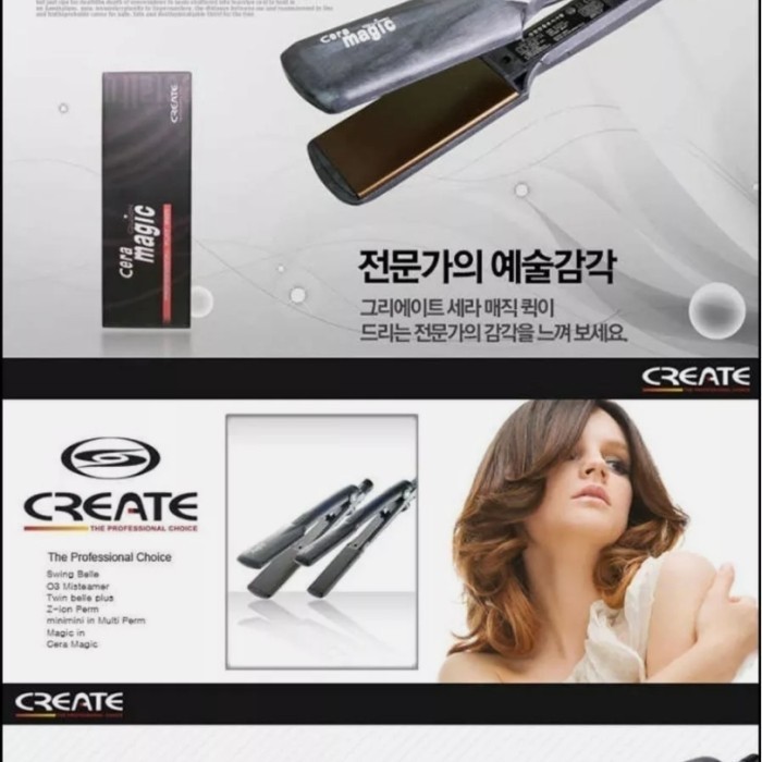 ✅New Create Cera Magic Quick Hair Straightener Flat Iron Cr2003-6Qpm Korea Terbaru