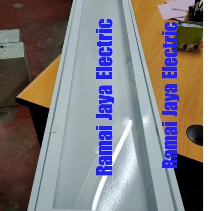 Kap Lampu Tki Cover Acrilic 2X36W Led 2X16 Watt Panjang 120Cm 2 Lampu