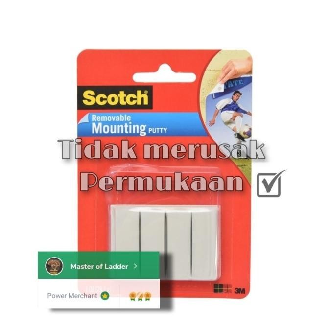 3M Scotch Removable Mounting Putty Lem Dinding Made in USA