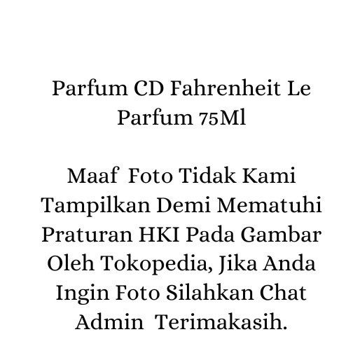 ✅New Ori Parfum Fahrenheit Le Parfum 75Ml Diskon