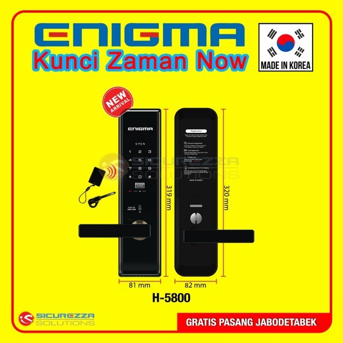 ✅Ori Enigma Digital Door Lock H-5800 Terbatas