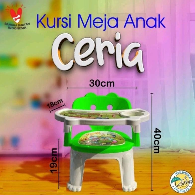 Meja Kursi Ceria / Kursi Makan Bayi / Kursi Meja Makan Anak / Kursi Ceria / Kursi Meja Viral 