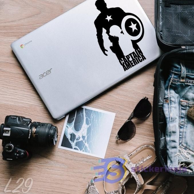 

Special - Sticker 'Captain America' untuk segala jenis Lap ,,
