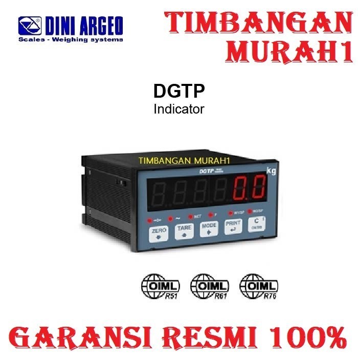 ✅Original Dini Argeo Weight Transmitter Type Dgtp/Indicator Dini Argeo Dgtp Terbatas