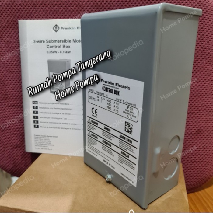 ✅Sale Control Box Pompa Satelit Franklin 0.25Kw - 0.75Kw Original Franklin Terbaru