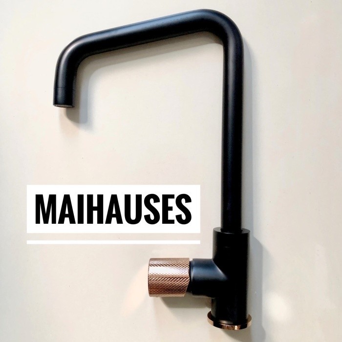 ✅Termurah Keran Air Faucet Hitam Emas Black Gold Kran Cuci Dapur Terbatas