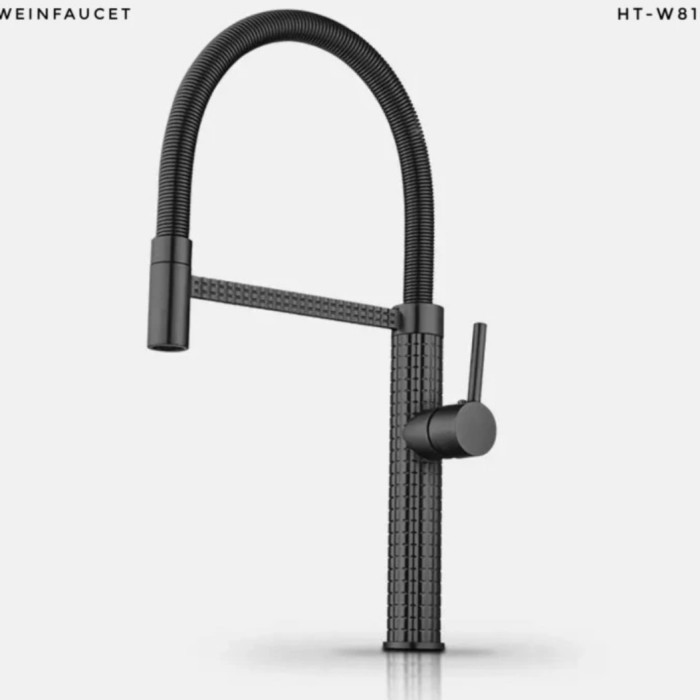 ✅Termurah Kran Sink Tarik Panas Dingin Black Hitam / Keran Dapur Model Toto Terbaru