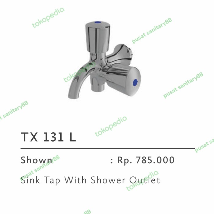 ✅Termurah Kran Air Cabang Toto Tx 131 L/Kran Double Shower Kamar Mandi Toto Limited