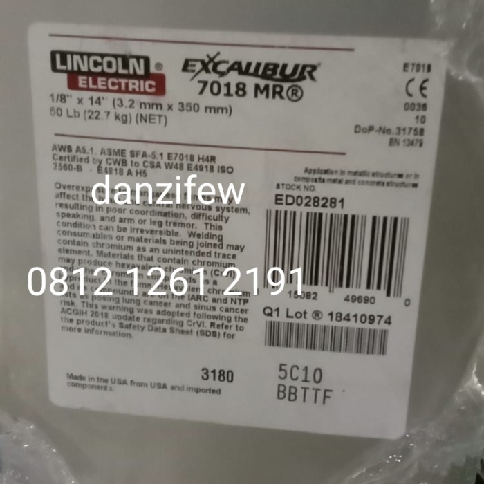 ✨New Ori Exalibur Usa Welding Electrode 3.2Mm - Kawat Las Jetweld Lh-70 E7018 Terbatas