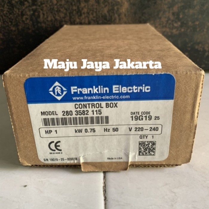 ✨Ori Control Box Franklin 1 Pk 0.75Kw Pompa Air Franklin 1Hp 075Kw 1Phase Limited
