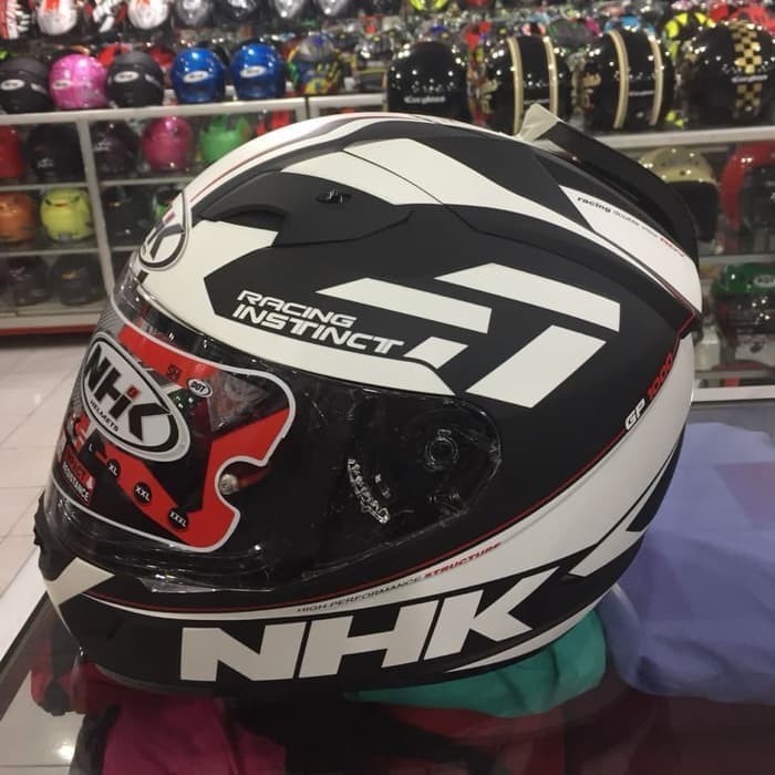 [Ori] Helm Nhk Gp1000 Instinct Black White Doff Gp1000 Dop Berkualitas