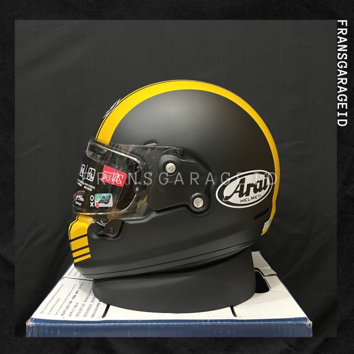 [Ori] Helm Arai Rapide Neo Kuning Matte Hitam 1:1 Full Face Diskon