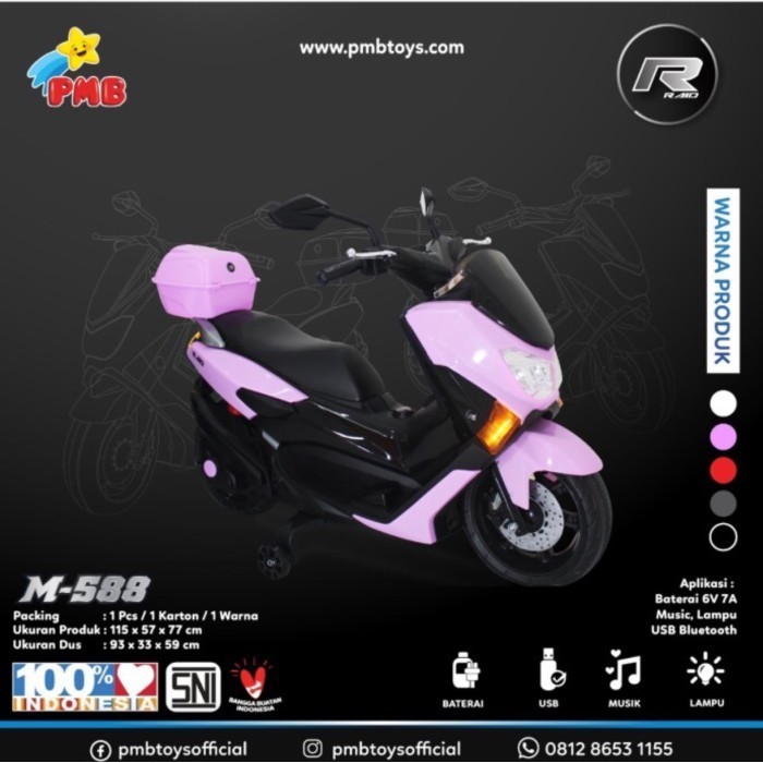[Original] Mainan Anak Motor Accu Nmax / Motor Aki Nmax Anak / Scooter Aki Nmax Diskon