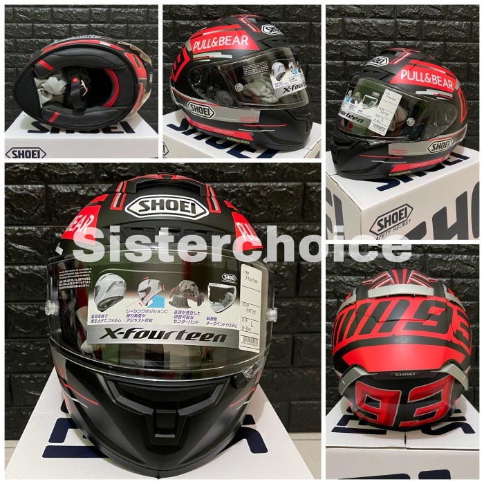 [Ori] Helm Shoei X14 Marquez Black Concept Full Face 1:1 Terbatas