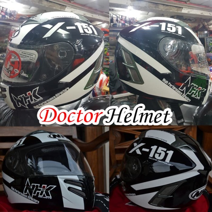 [Ori] Helm Nhk Terminator Motif Starbase X-151 Double Visor X151 Fullface Limited