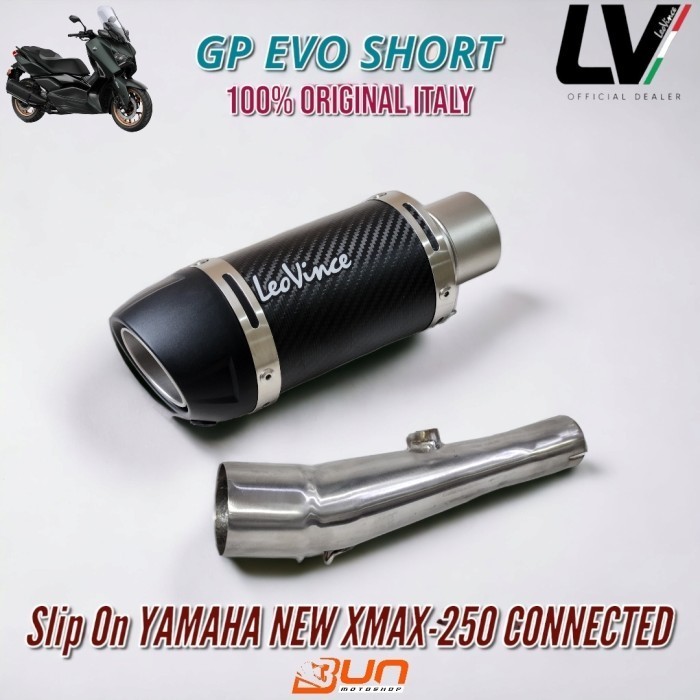 [Original] Leovince Gp Corsa Evo Short Original Slip On New Xmax 250 Connected Terbatas