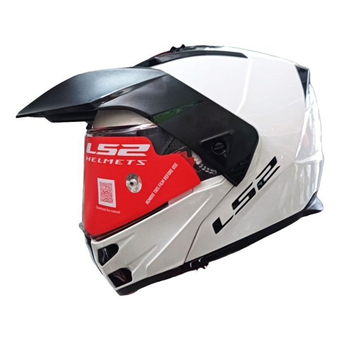 [New] Helm Ls2 Ff324 V1 Metro Solid White With Peak Berkualitas