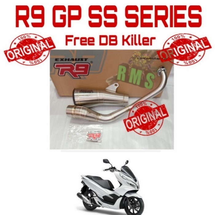 [Original] Knalpot R9 Gp Ss Series Honda Pcx 150 Knalpot R9 Gp Ss Pcx 150 Limited