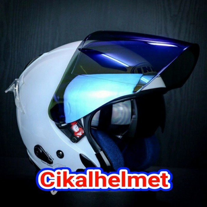 [New] Ink Metro 2 Solid White Paket Ganteng Visor Iridium  Spoiler Terbaru