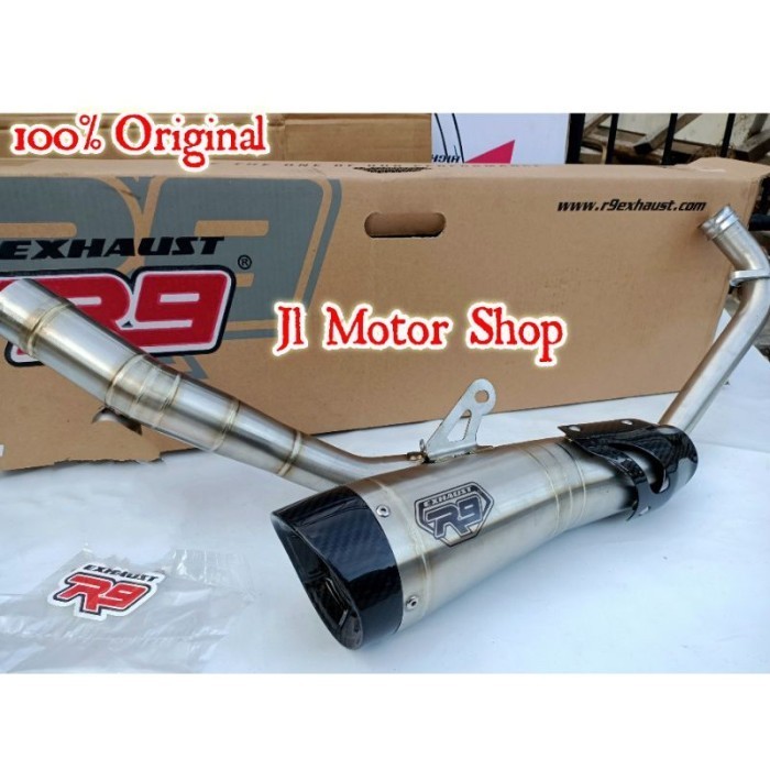 [Original] Knalpot R9 H2 Ss Vixion New R R15 V3 V2 V1 Xabre Satria Fu Sonic Gsx Limited