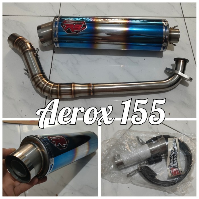 [Original] Knalpot R9 New Mugello Aerox 155 Old / R9 Aerox 155 Type New Mugello Terbaru