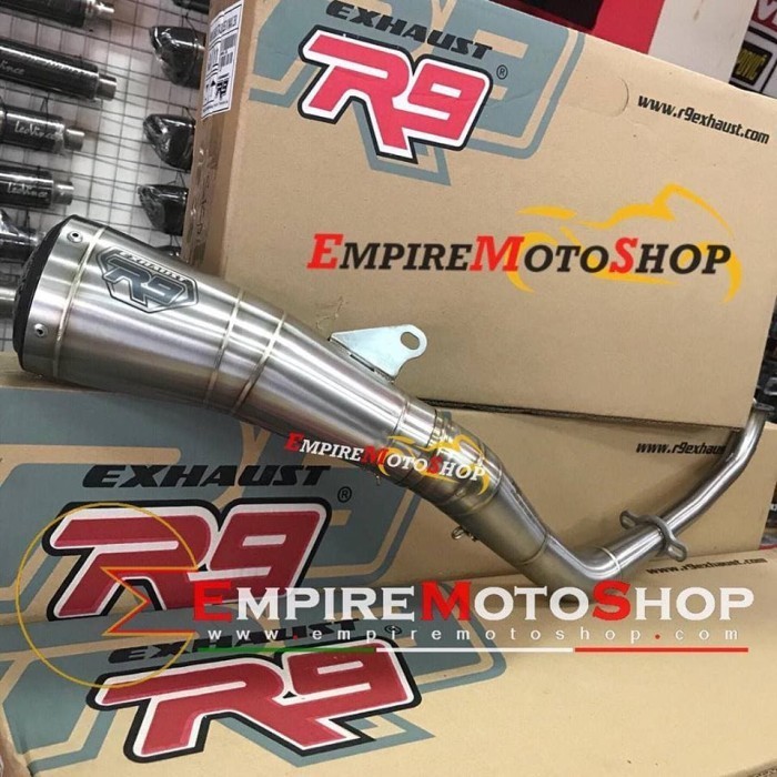 [Original] Knalpot R9 Gp Yamaha Aerox Stainless Ss Fullsystem Diskon