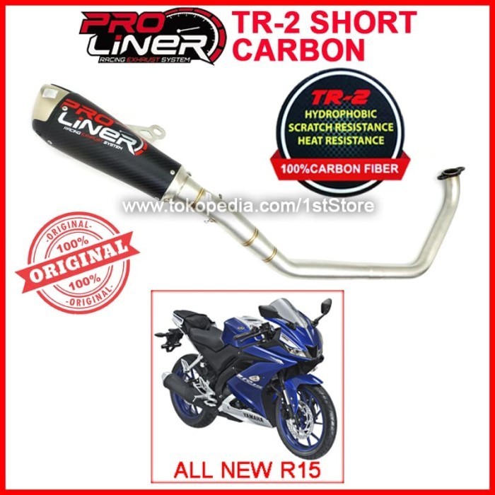 [Original] Original Proliner Tr 2 Carbon Short All New R15 V3 Knalpot Racing Tr2 Terbatas