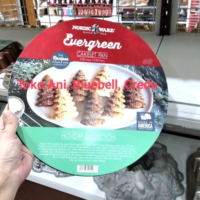 

[New Ori] Nordic Ware Evergreen Cakelet Pan 6 Cav. 8.2X10.6Cm H 3.8Cm 2.5 Cups Diskon