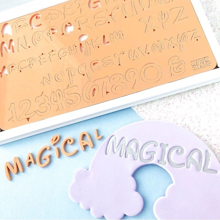 

[New Ori] Magical Medium Sweet Stamp Alphabet Stamp Cake Emboss Embosser Terbatas