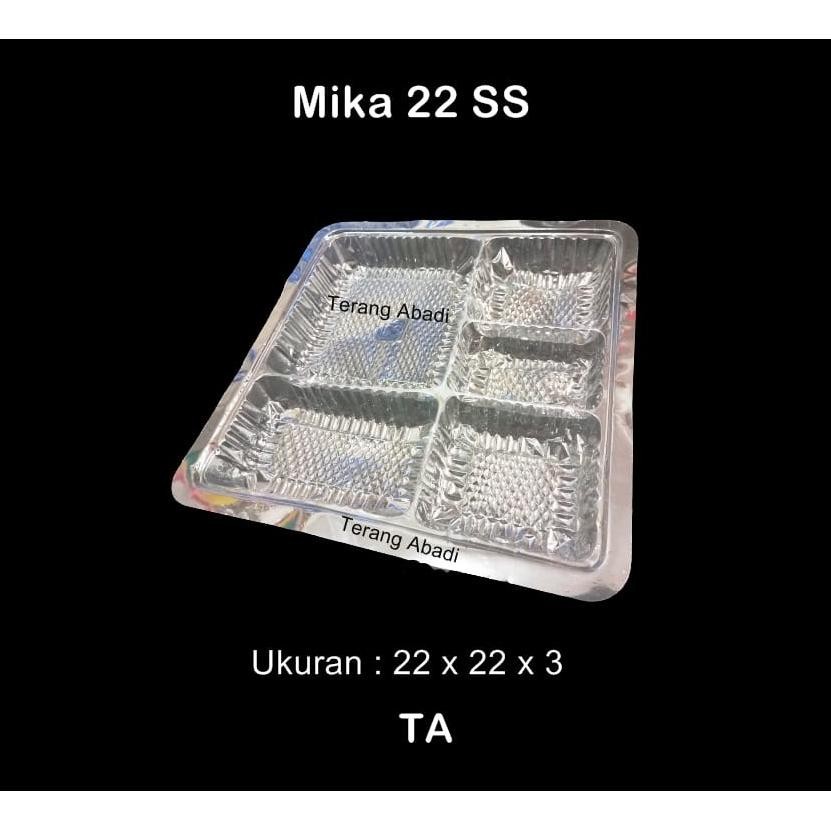 Mika nasi 22 LUX / Mika 22 LUX / Mika 22 LUX sekat 5 / Mika nasi Plastik / Harga per10pcs