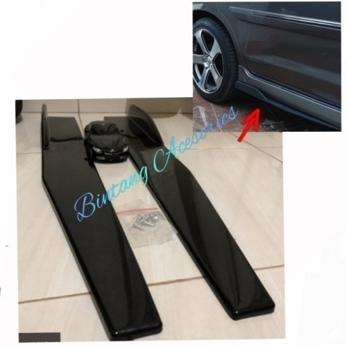 Winglet Samping Variasi Samping Bawah Mobil AGYA AYLA Hitam Glosy