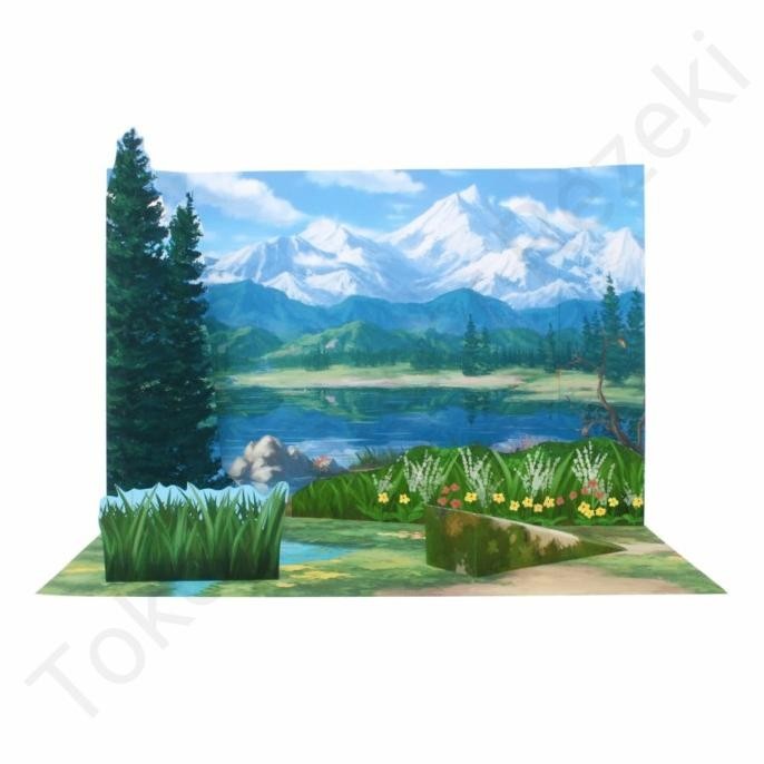 

Figure Diorama Paper Craft Americas Lake Papercraft Gunung Laut Pohon