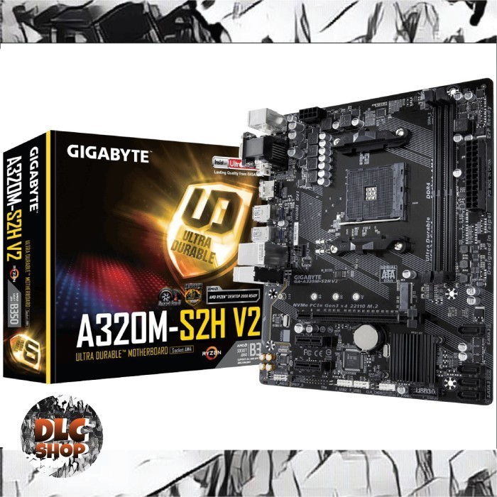 MAINBOARD GIGABYTE A320M-S2H MOBO AMD SOCKET AM4