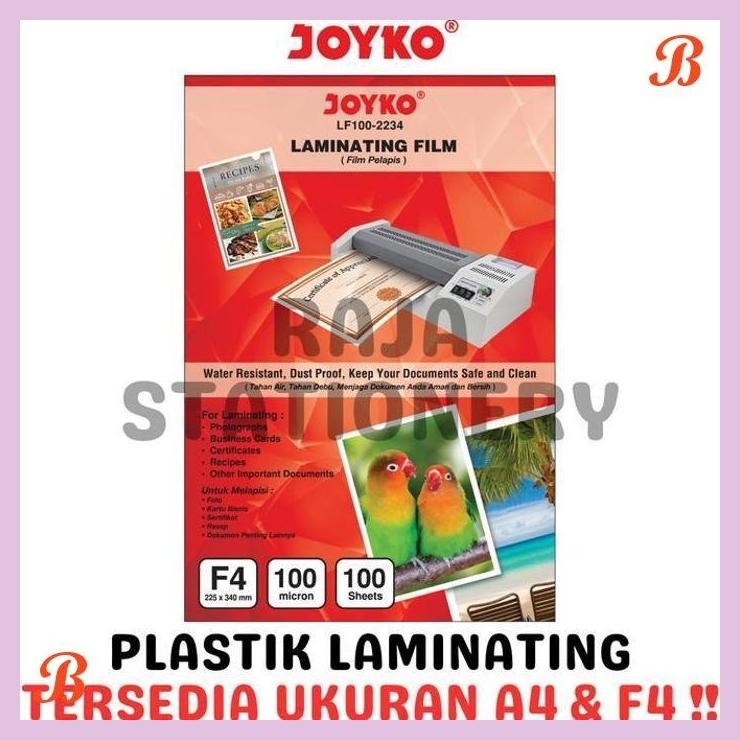 

| KG | JOYKO LAMINATING FILM A4 F4 FOLIO KERTAS PLASTIK LAMINATING LAMINASI