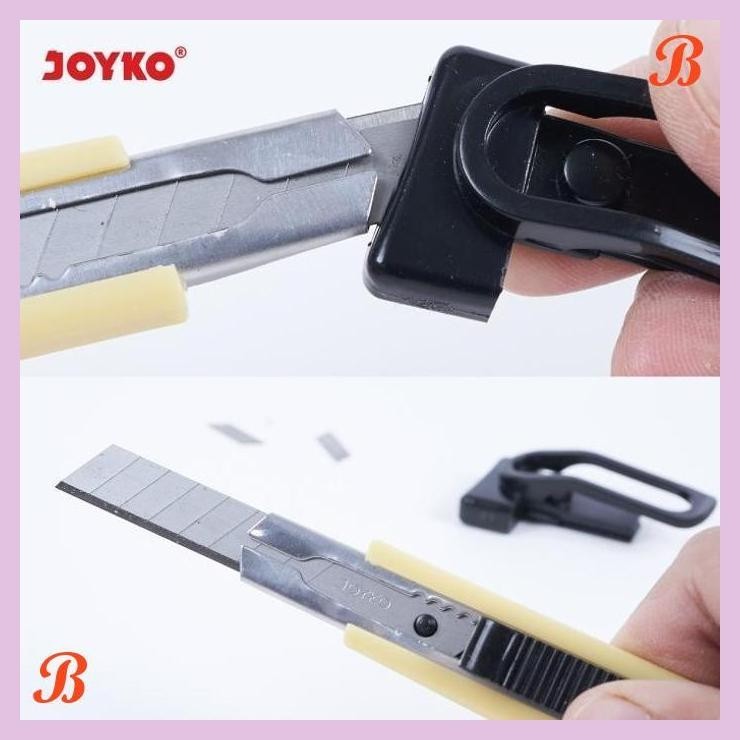

| KG | JOYKO CUTTER KECIL PISAU POTONG PEMOTONG KERTAS SILET A-300A [12PCS]