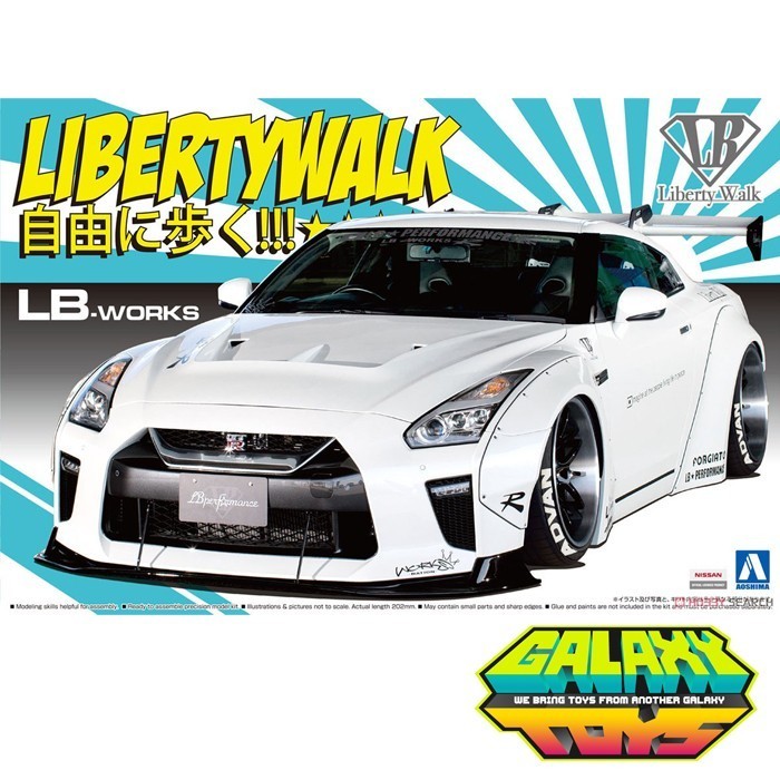 [Original] Aoshima 1/24 Lb Works R35 Nissan Skyline Liberty Walk Gt-R Type 1.5 Terbatas