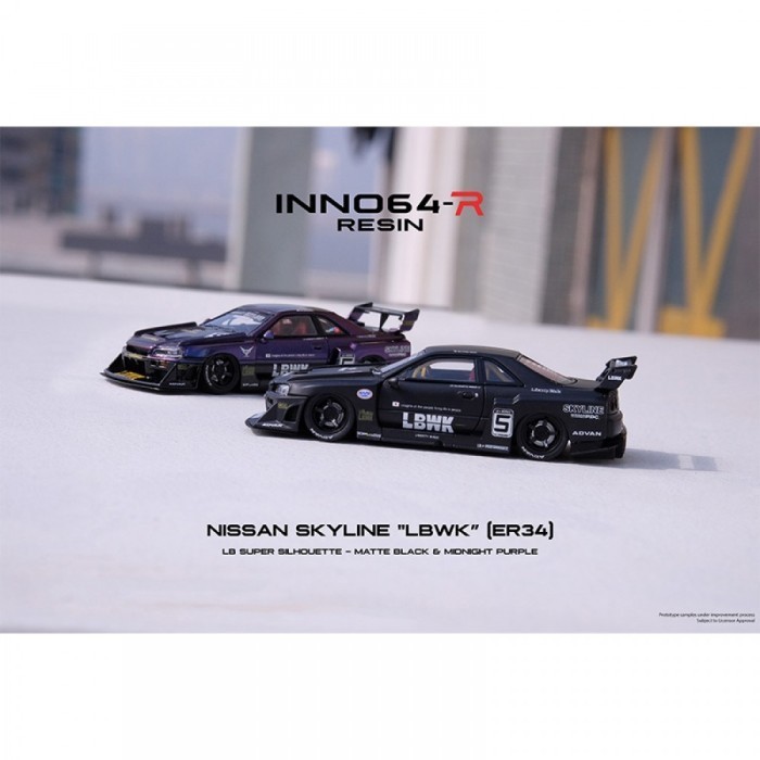 [Original] In64R-Er34-Bm Inno64 Nissan Skyline Lbwk Er34 Silhouette Black Resin Diskon