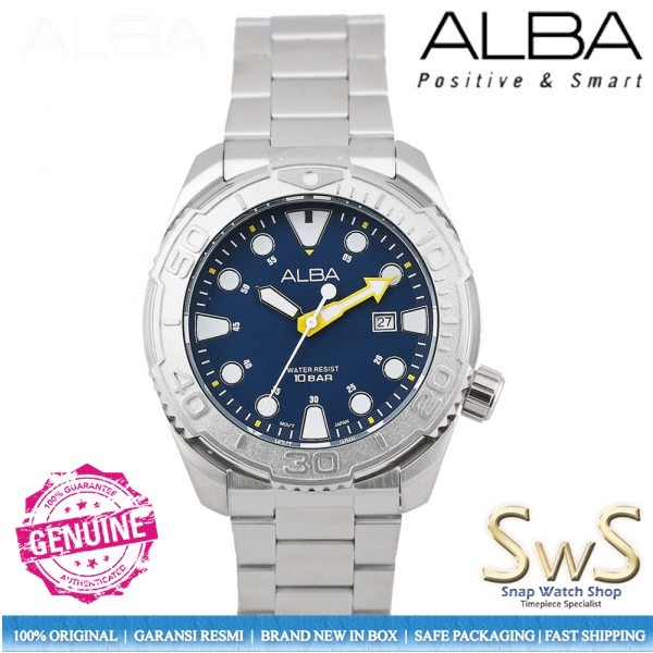 ✅New Jam Tangan Pria Alba Ag8M19 Ag8M19X1 43Mm Quartz Berkualitas