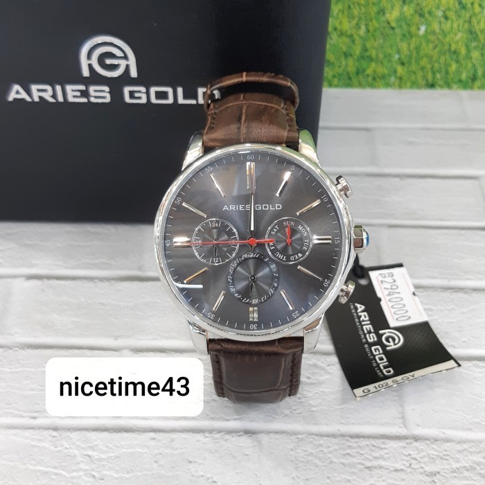 ✅New Jam Tangan Pria Original Aries Gold G102S-Gy Terbaru